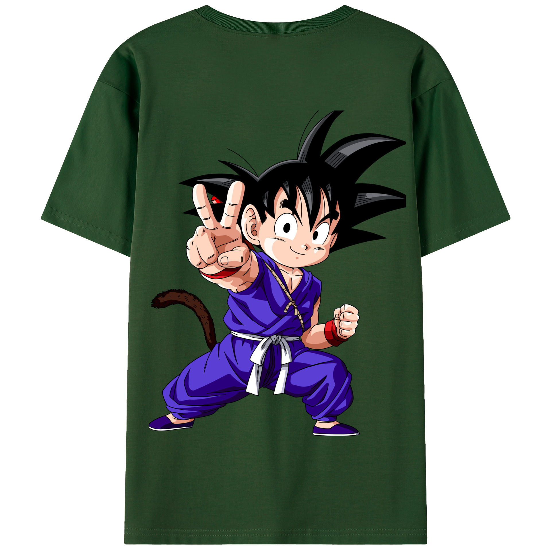 （画像用） ドラゴンボール 孫悟空（そん ごくう）Son Goku カカロット DRAGON BALL Kakarotto 綿100％半袖Tシャツ（背面プリント）